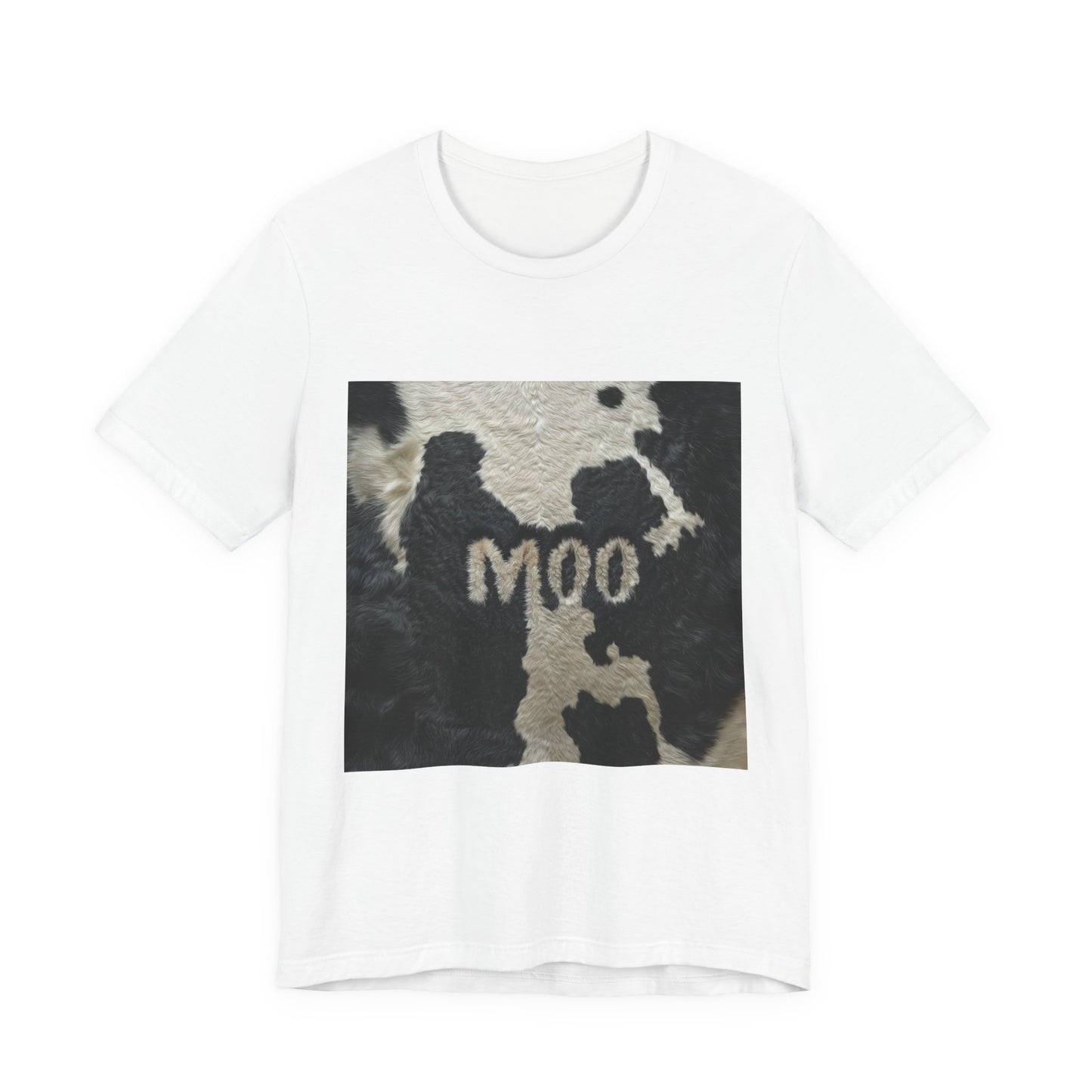 Moo Cow Print T‑Shirt — Funny Farm Animal Graphic Tee